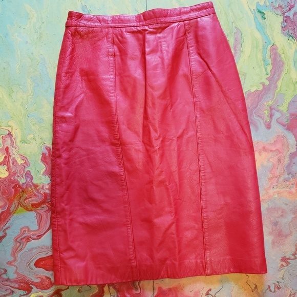 Pelle Pelle Dresses & Skirts - Pelle Red leather pencil skirt Pelle Pelle Dresses & Skirts - Pelle Red leather pencil skirt